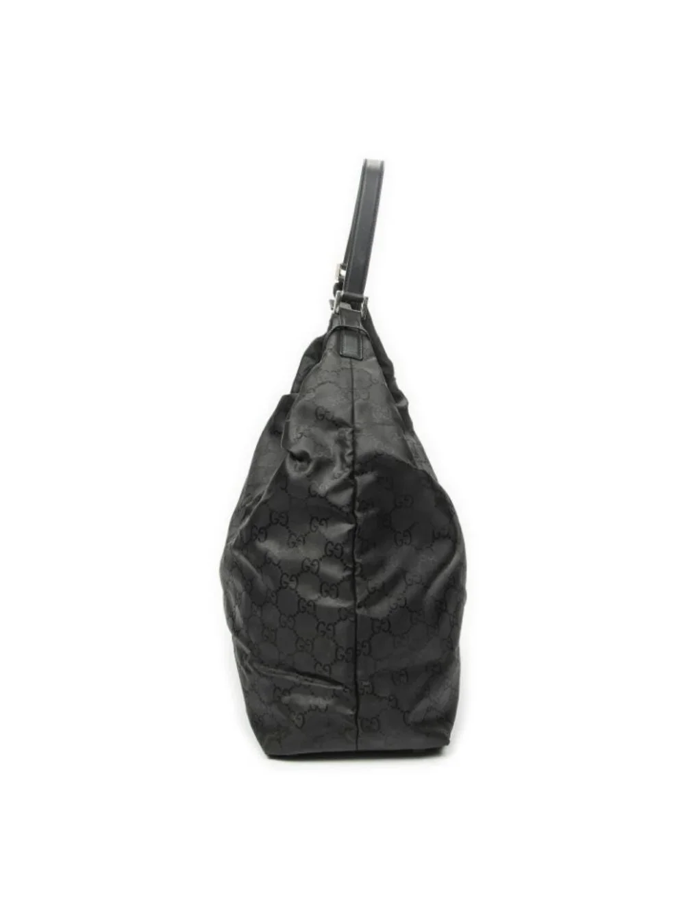 Gucci Large Zip Hobo Black GG Nylon Canvas
